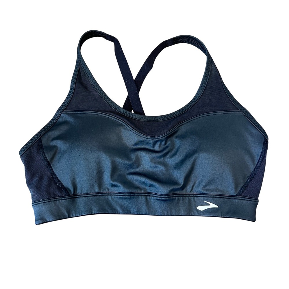 Brooks‎ Sports Bra Black Racerback Medium Support Activewear Women